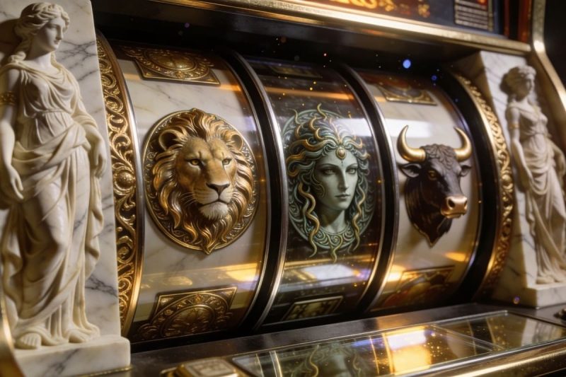 concept slot cu elemente inspirate din mitologie in stil Divine Fortune Megaways